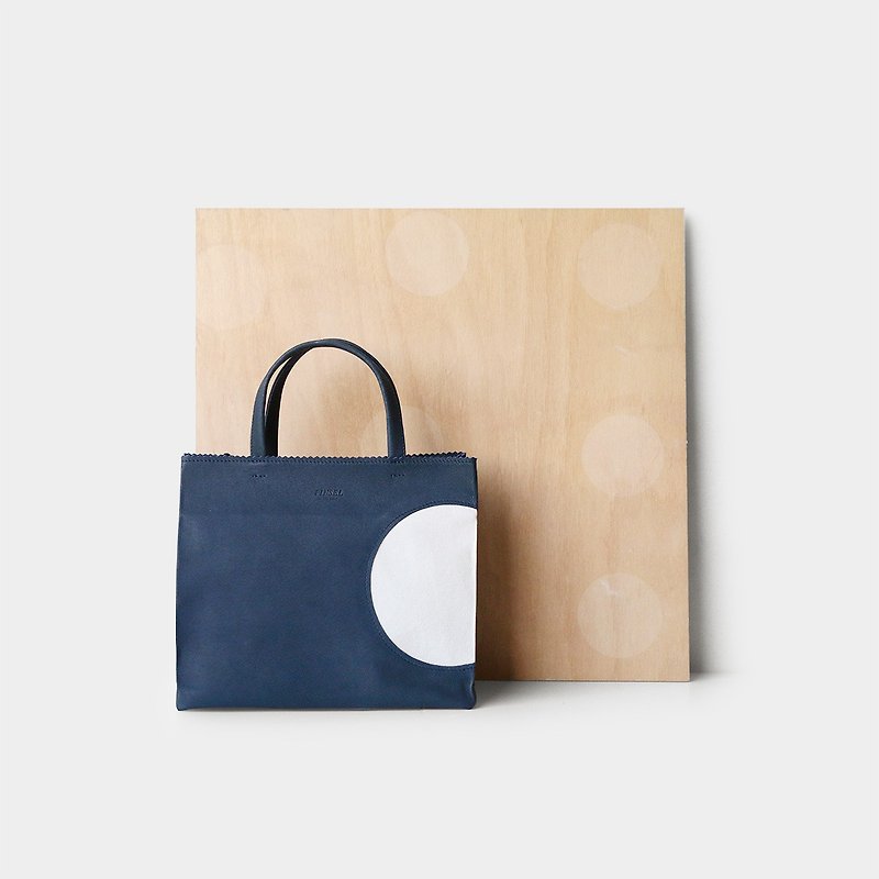 pathfinder tote (square) : navy - Handbags & Totes - Genuine Leather Blue