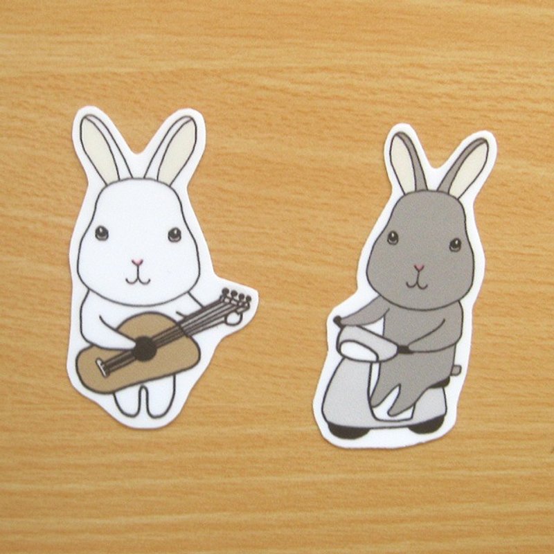 兔兔的日常 防水貼紙 - 貼紙 - 紙 
