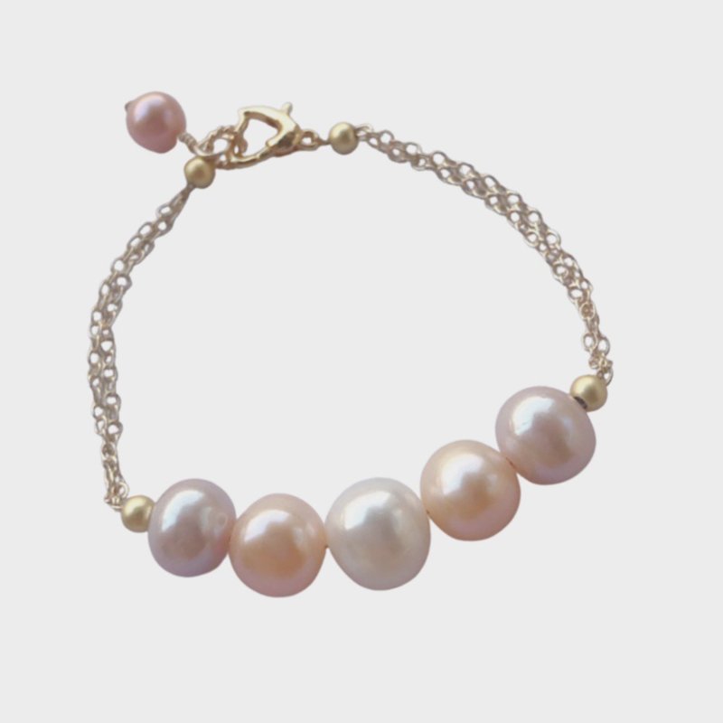 混彩天然珍珠優雅手鍊 - 手鍊/手環 - 珍珠 