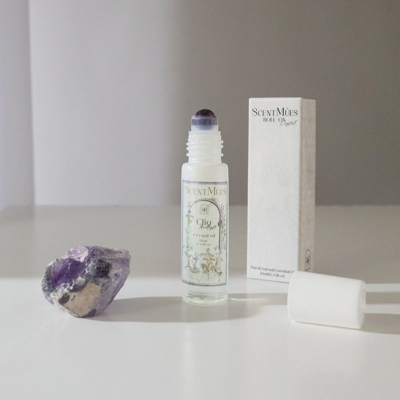 Clio紫水晶植萃能量油/10ml 天然水晶 智慧&貴人 清晰思緒 包容力 - 香氛/精油/擴香 - 水晶 紫色
