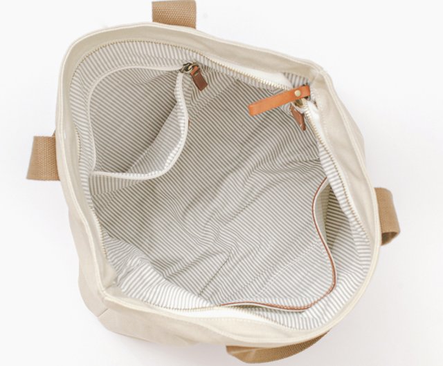 Fabric bag with pockets and zippers 