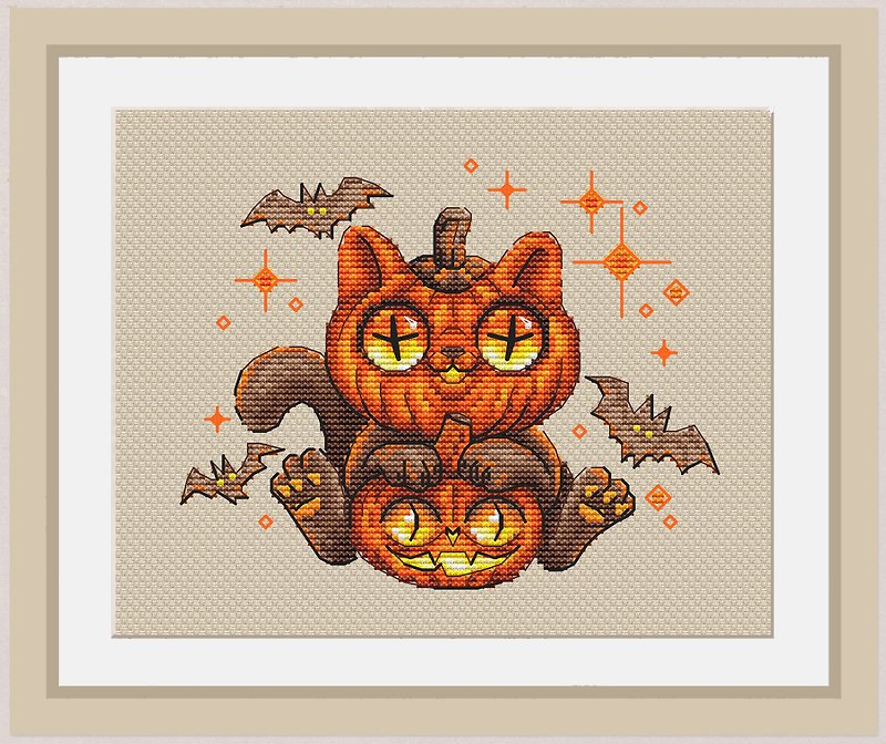 Halloween Cross Stitch Pattern GT 0025 Digital Download - Knitting, Embroidery, Felted Wool & Sewing - Other Materials 