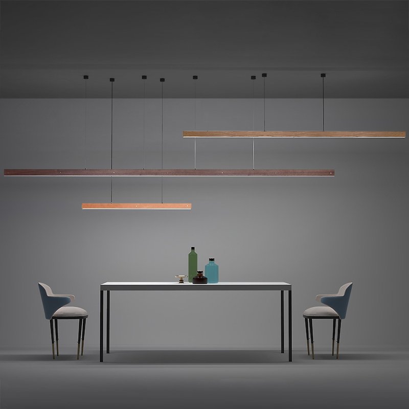LED Hang Lamp industrial style office bar Kitchen living room Alloy Pendant Lamp - Lighting - Wood 