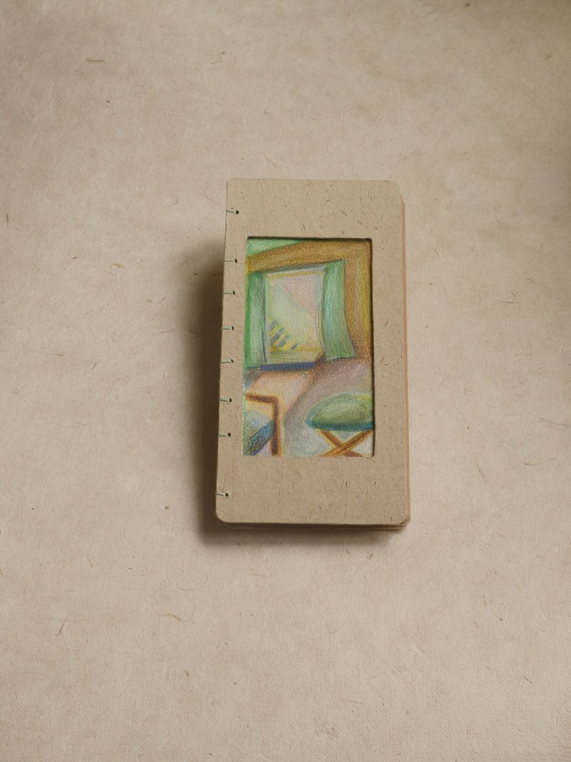 手工書/手工繪畫筆記本/手工裝訂/日記本 - 筆記本/手帳 - 紙 卡其色