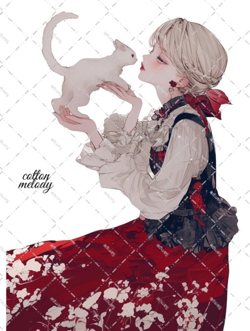 original sticker no.6372 人物ステッカー オリジナルステッカー 人物ステッカー 女の子ステッカー オリジナル人物ステッカー - 貼紙 - 紙 