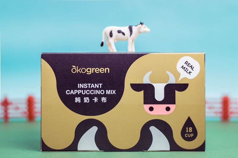 [Eco-Green] three-in-one pure milk tarpaulin (10.5gx 18 in) - กาแฟ - อาหารสด สีนำ้ตาล