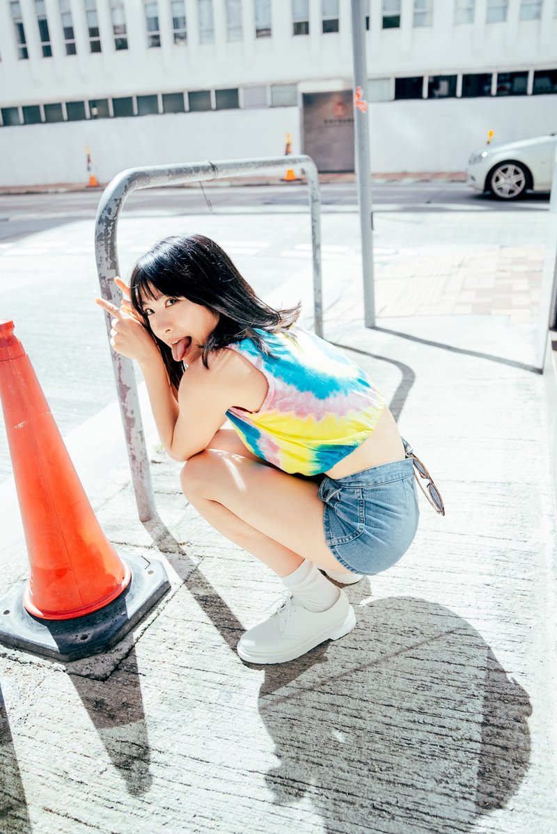 Crop top 短身背心Tie Dyed - 背心/無袖上衣 - 棉．麻 多色