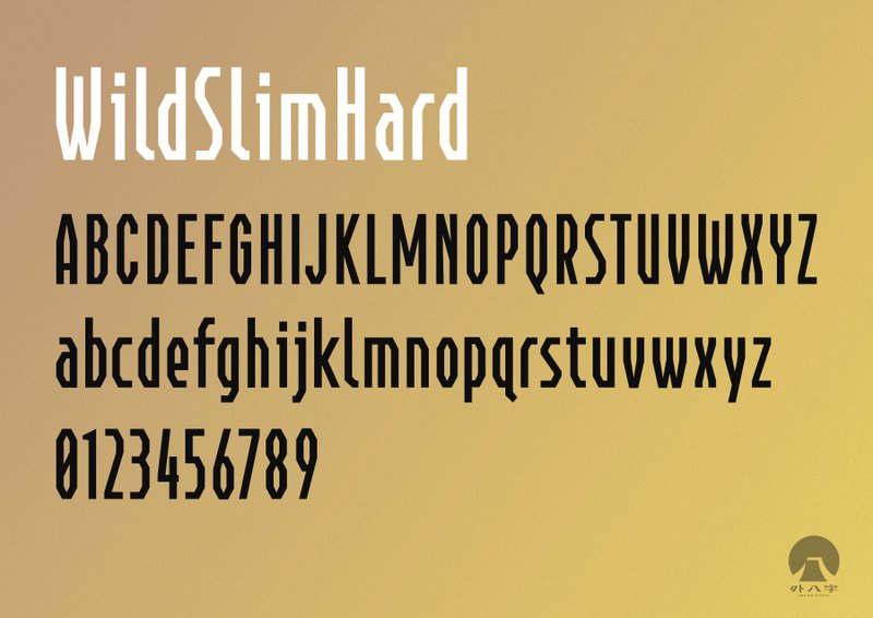 原創英文字型 WildSlim-Hard ( Opentype 格式 ) - 字體設計 - 其他材質 