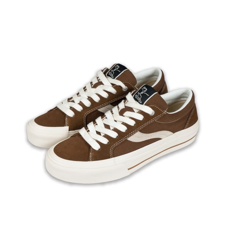 odd CIRKUS ASTLEY LOW MOCHA / 生膠帆布鞋 低筒 大地棕 - Women's Casual Shoes - Rubber Brown