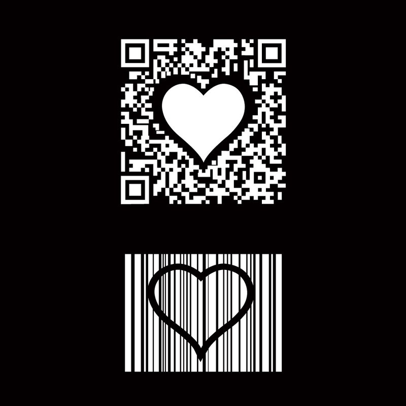 QR CODE 條碼 愛心 反光貼紙 機車貼紙 汽車貼紙 車貼 透明底 - 貼紙 - 防水材質 