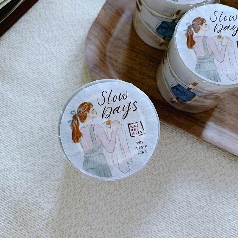 Slow Days / 5cm Matte PET Washi Tape - Washi Tape - Other Materials 
