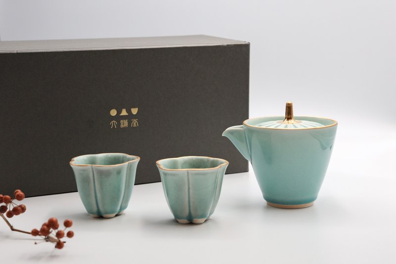 大謙堂-心花開ㄧ壺二杯組 - 茶壺/茶杯/茶具 - 瓷 