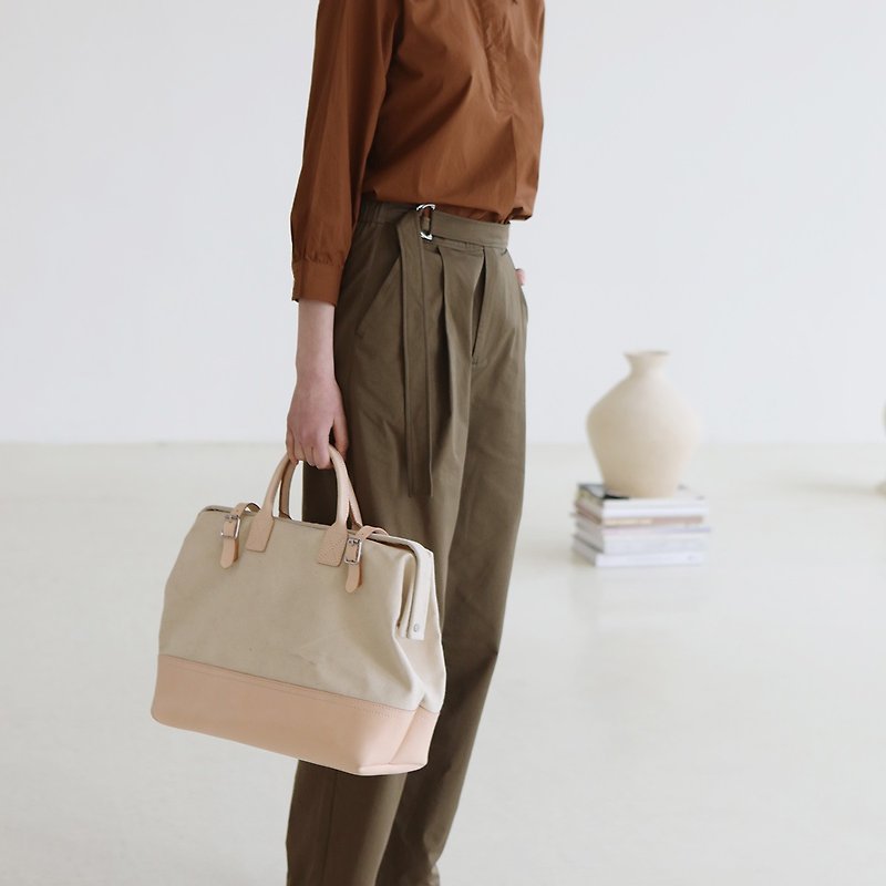 JOYDIVISION Portable Canvas Tote Bag Simple Japanese Large Capacity Travel Bag - Handbags & Totes - Cotton & Hemp 