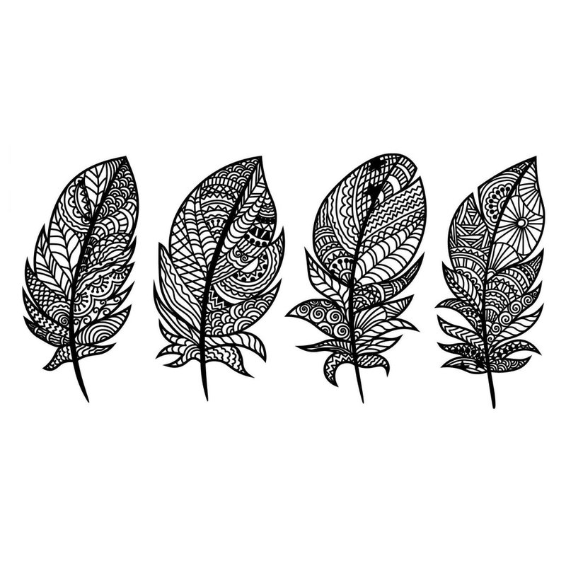 Feather svg, feather template, feather pdf, feather png, feather laser cut, SVG - 圖文模板設計 - 其他材質 