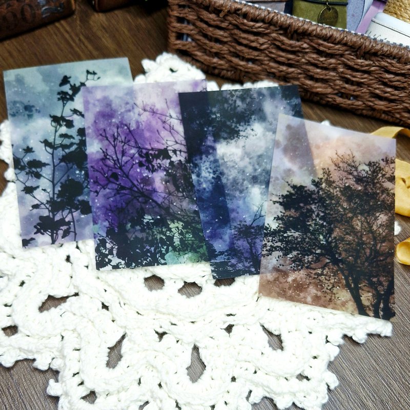 The night sky background tracing paper - 貼紙 - 紙 白色