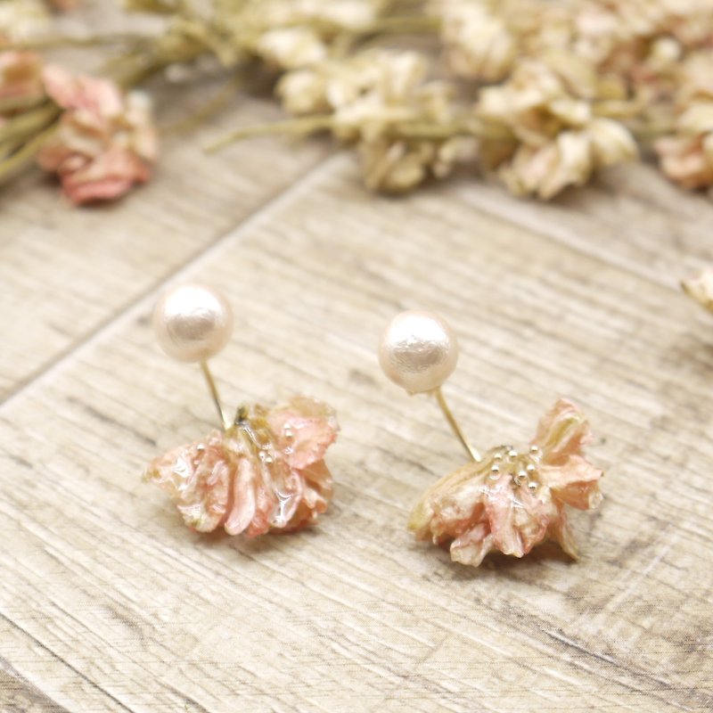 Cotton Pearl Ears_Classical Garden - ต่างหู - พืช/ดอกไม้ 