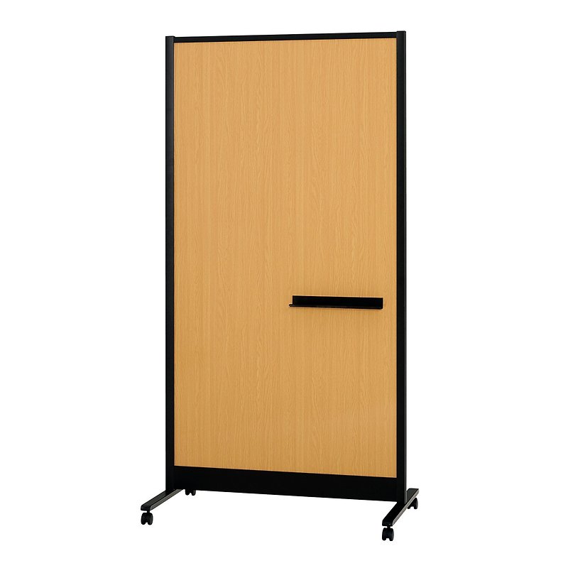 [PLUS] Wood grain steel double-sided mobile screen whiteboard - Other - Other Materials Brown