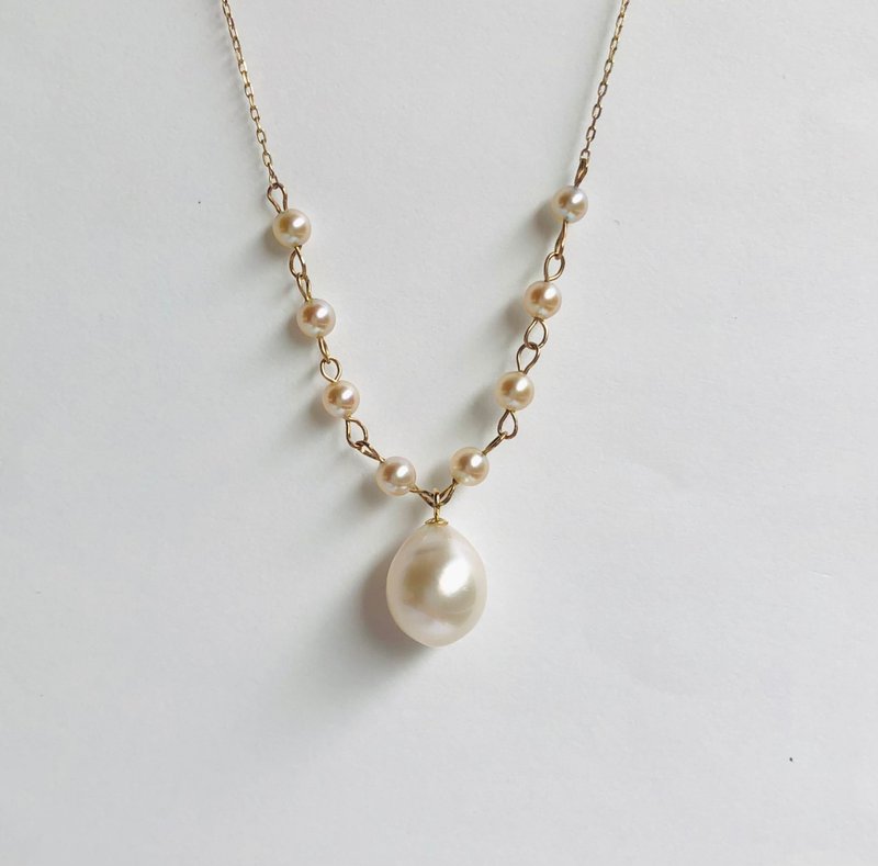 Akoya pearl pendant drop - Necklaces - Precious Metals Gold