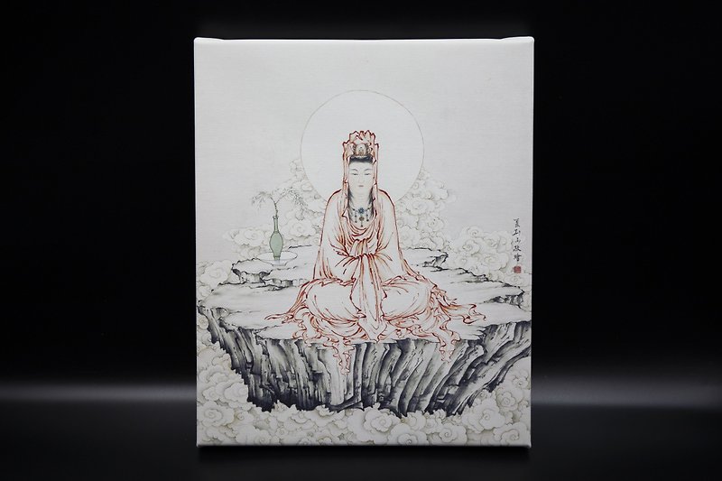 [Oriental Art x Buddha Painting] Avalokitesvara Series D - giclee limited edition frameless prints - กรอบรูป - วัสดุอื่นๆ ขาว