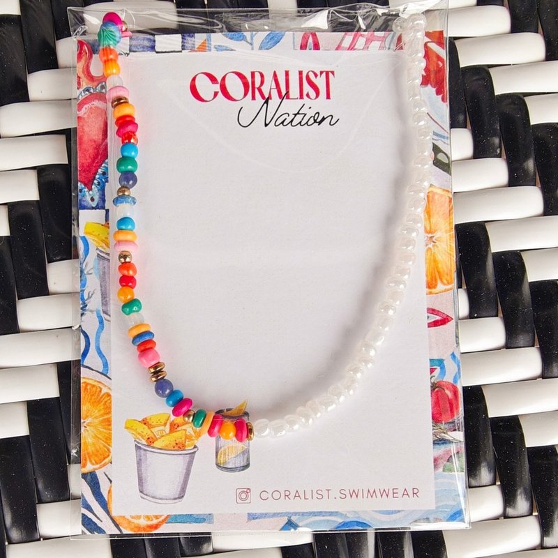 Necklace - Bead Necklace in 'Limoncello' (CRN21) 项链 - 項鍊 - 石頭 