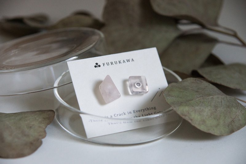 CRACK | Mineral earrings | EARRINGS - Earrings & Clip-ons - Crystal Pink