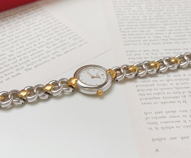 【稼働/美品】courregee クオーツ ブレスレットウォッチ ネイビー GUOU 腕時計 メンズ レディース 男女兼用 ユニセックス ウォッチ