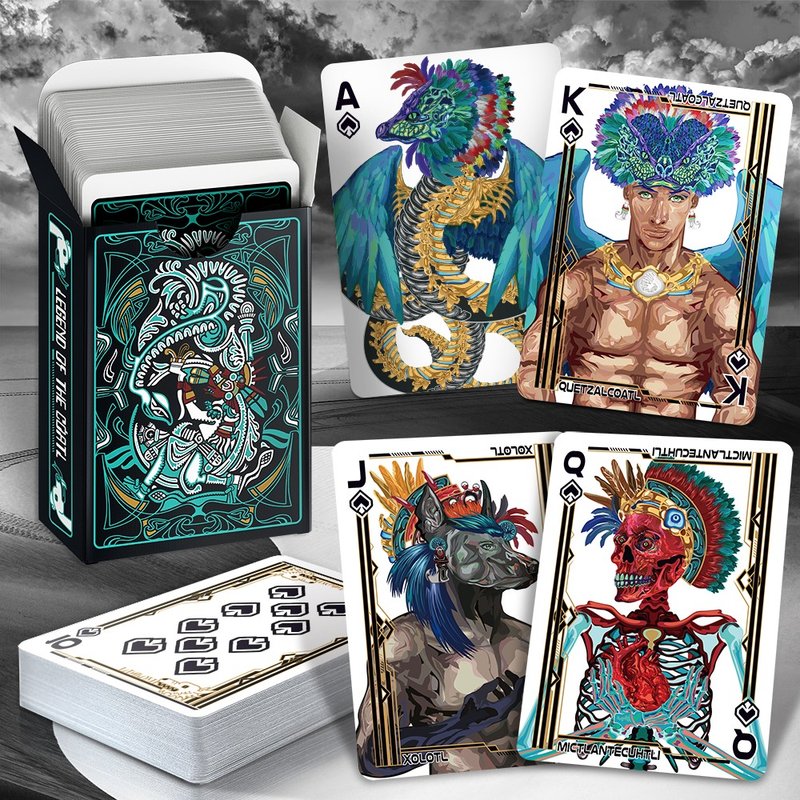 The Legend Of The Cóatl Playing Cards - บอร์ดเกม - พลาสติก ขาว