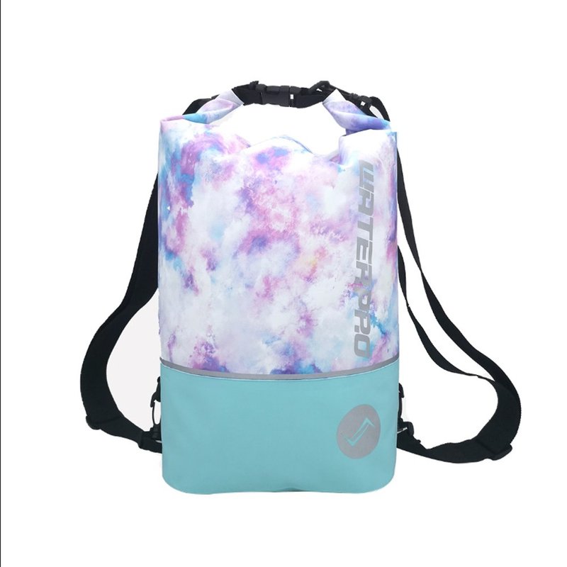 New color matching outdoor 15L waterproof backpack bag (mint green) - กระเป๋าแมสเซนเจอร์ - วัสดุกันนำ้ สีเขียว