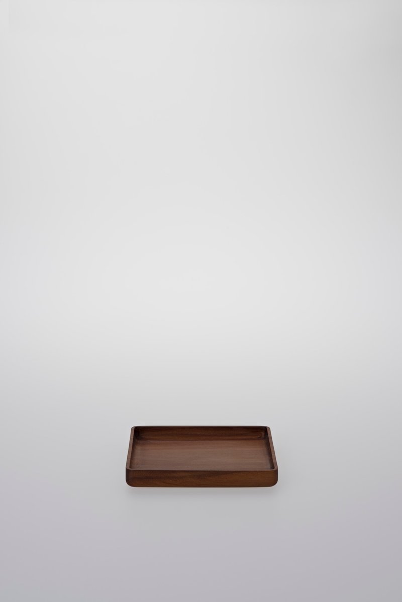 TG 台灣相思木方形托盤 140mm - 盤子/餐盤/盤架 - 木頭 咖啡色