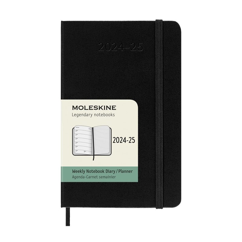 MOLESKINE 2024-25 週記手帳 18M硬殼 口袋型黑 - 筆記本/手帳 - 紙 黑色