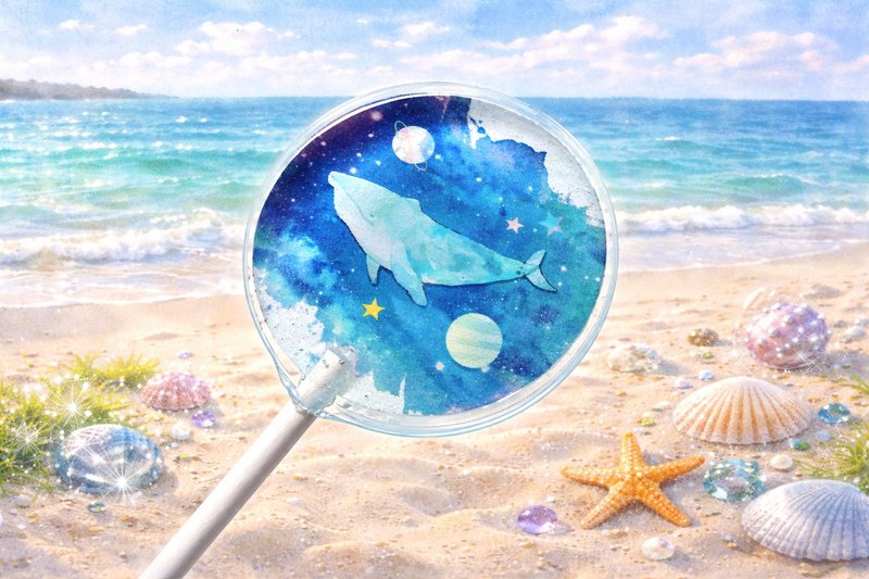 Patterned Lollipop – Whisper of the Stellar Whale - Snacks - Fresh Ingredients Blue