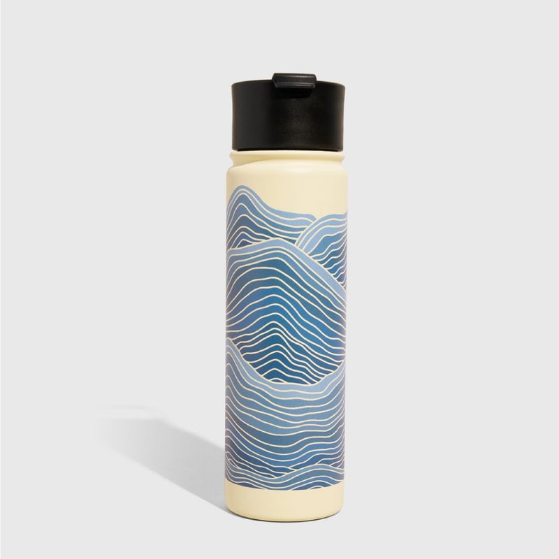 United by Blue 22oz 不鏽鋼保溫瓶 707-279 / 609-海浪-米 650ml - 保溫瓶/保溫杯 - 不鏽鋼 藍色