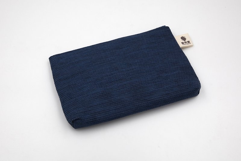 【紙布ホーム】紙織り化粧鞄ダークブルー - ポーチ - 紙 ブルー