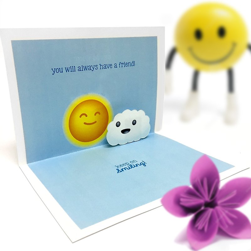 Don&#x27;t Be A Sad Cloud Card | Friendship Card | Happy Card | Pop Up Card