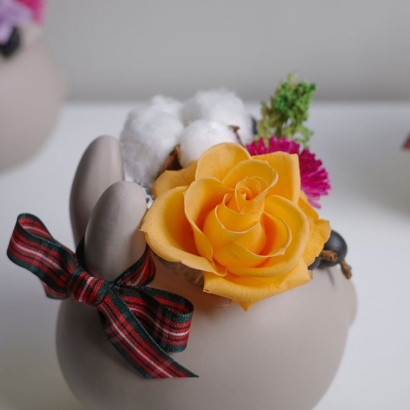 Rabbit immortal flower~Orange flower milk tea Rabbit ll - Dried Flowers & Bouquets - Other Materials 