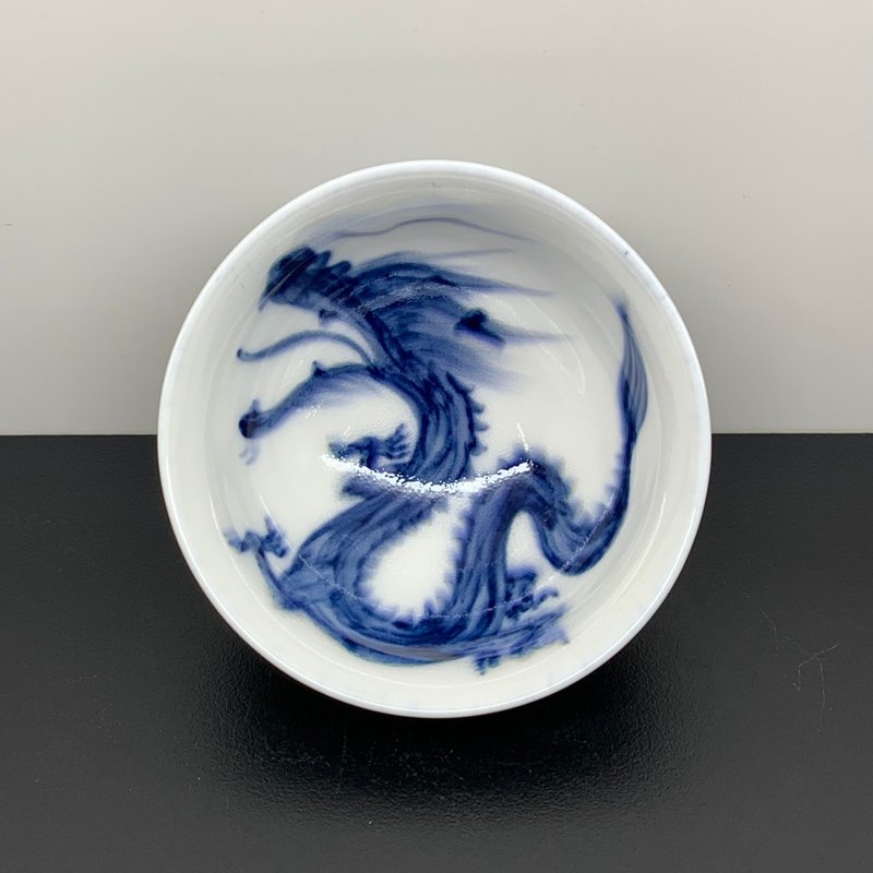 手繪祥龍-孔雀開屏 茶杯 80ml 邱毓寧 鶯歌燒 G2-03 - 茶壺/茶杯/茶具 - 瓷 多色