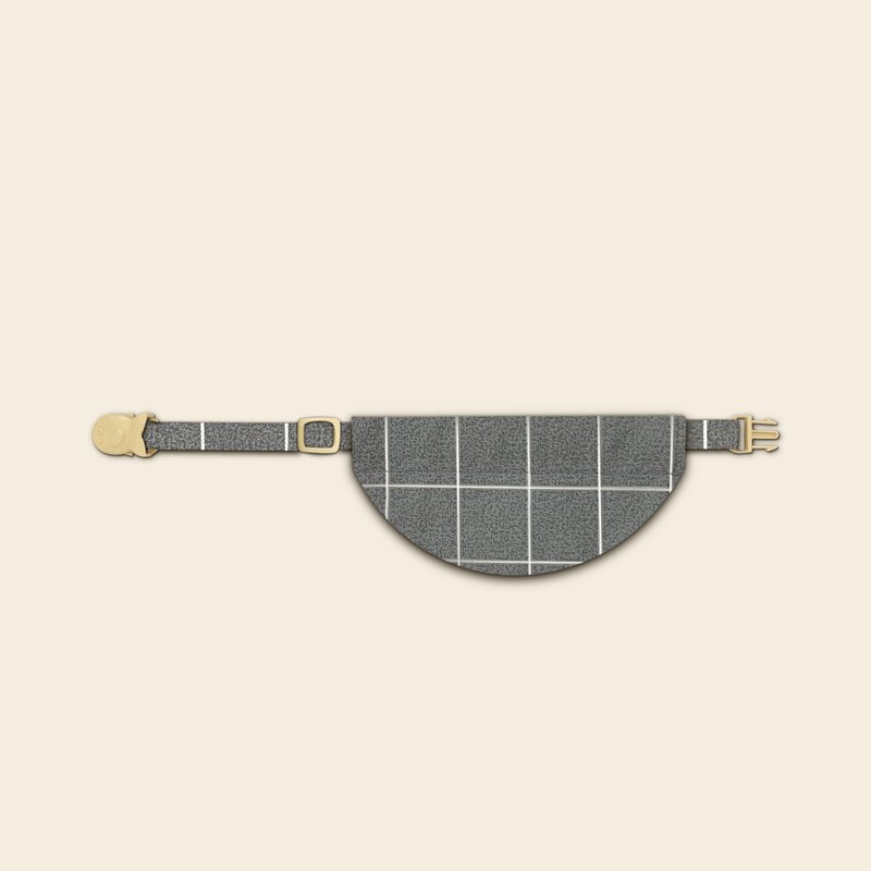 簡約手工定制貓項圈 Grey Half Moon Bandana Cat Collar - 項圈/牽繩 - 棉．麻 藍色