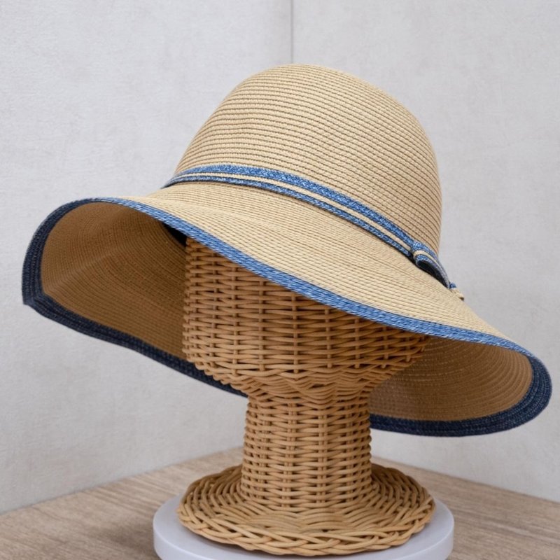 [Made in Taiwan] Modern lady hat, natural color paper braided hat, washable - หมวก - กระดาษ สีกากี