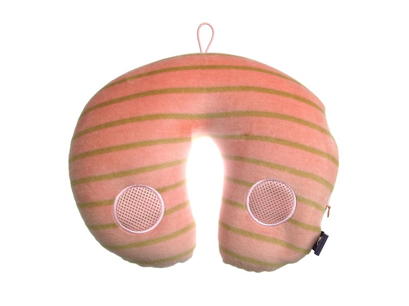 Voyage Travel neck cushion - Pink & White  - Pillows & Cushions - Polyester 