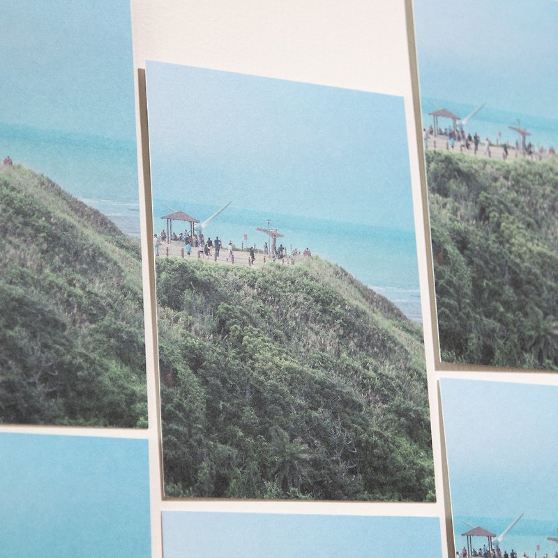 山と海の写真はがき///人生の練習 - カード・はがき - 紙 ブルー