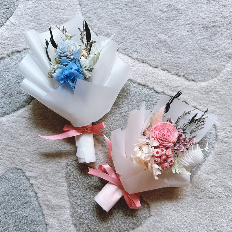 乾燥花束(小)。情人節花束。生日花束。求婚花束。畢業花束 - 乾燥花/永生花 - 植物．花 