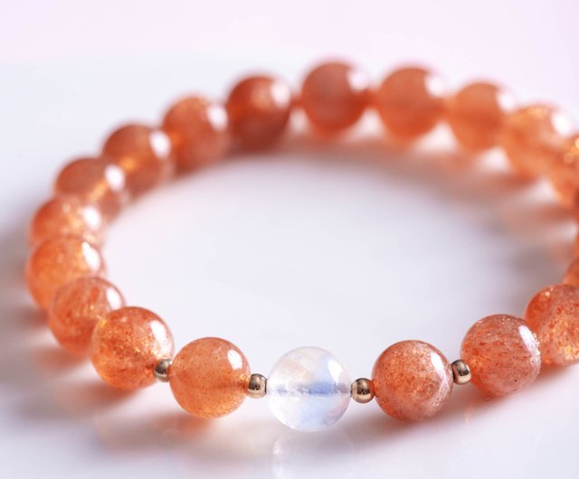 Golden Sunstone, Moonstone, 14K Gold Filled Findings Bracelet