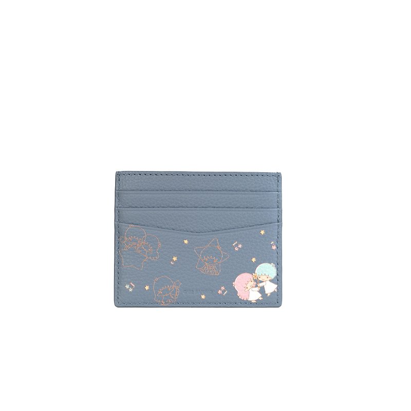 Samuel Ashley x Little Twin Stars Leather Card Holder - Sky - Card Holders & Cases - Genuine Leather Blue