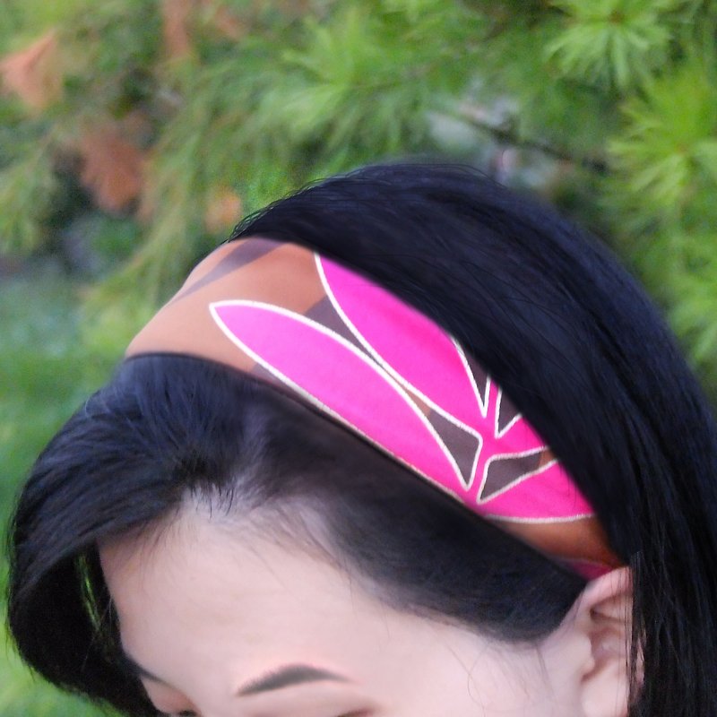 【PALM】Lycra Cozy Stretch Headband - Hair Accessories - Polyester Brown