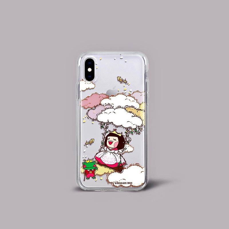 iPhone XS/X Chocolate Rain 2層デザイン 落下防止 女の子 携帯ケース 誕生日プレゼント - スマホケース - プラスチック 透明