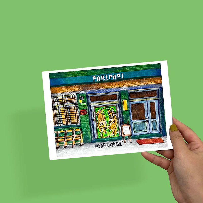 Time Traveler - Travel Memories Postcard - Cards & Postcards - Paper Green