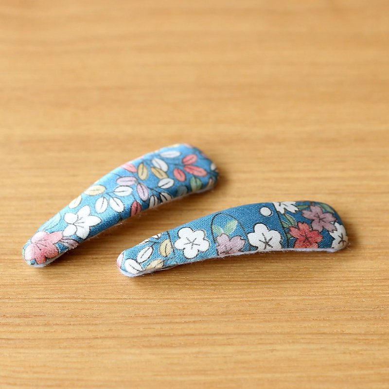 Hair pin of a sky blue color (large size) - Hair Accessories - Cotton & Hemp Blue