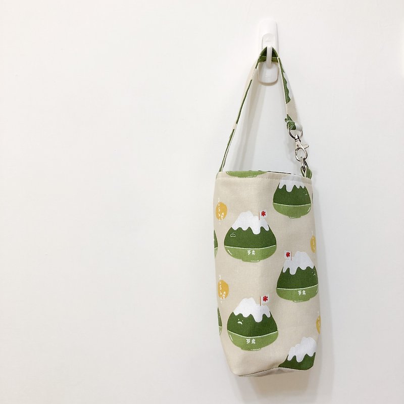 [Snow Pear] Ice Cream Handmade Beverage Bag / Walking Bag / Green Cup Bag - Other - Cotton & Hemp Multicolor