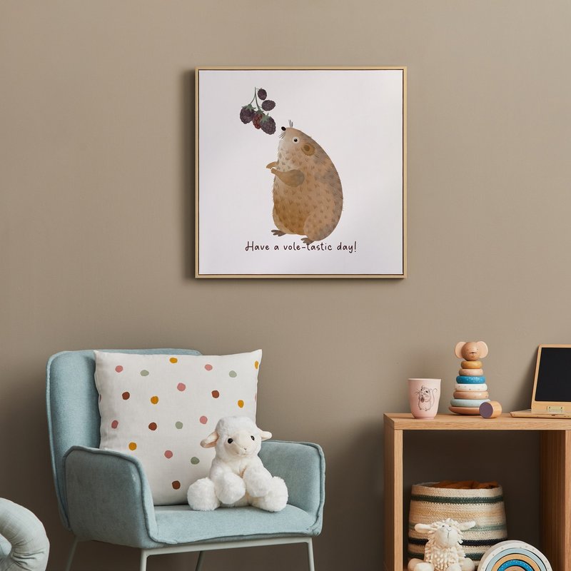 莓好的一天! - 秋日童趣田鼠掛畫/療癒房間佈置/幼兒園擺設 - 海報/掛畫/掛布 - 棉．麻 咖啡色