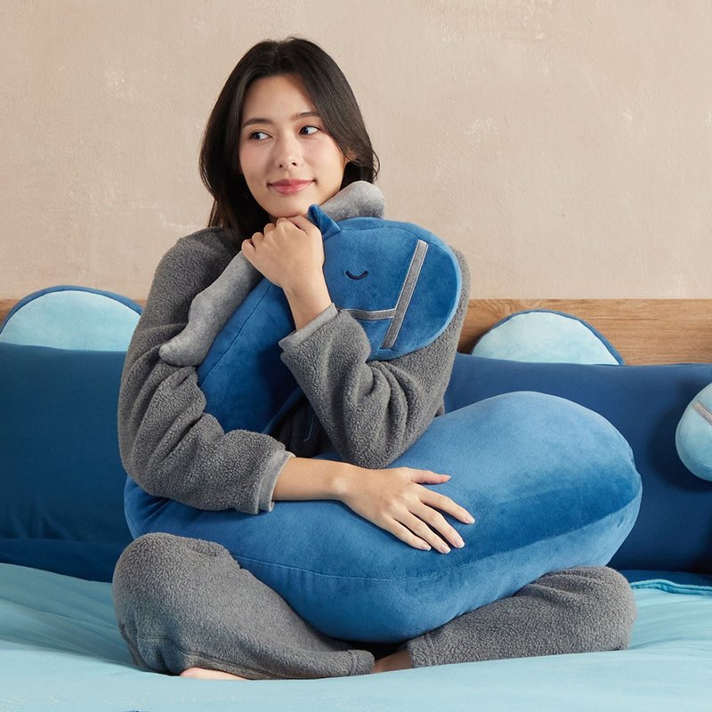 Icelandic Horse Multi-functional Cushion - Prussian Blue - หมอน - ผ้าฝ้าย/ผ้าลินิน สีน้ำเงิน